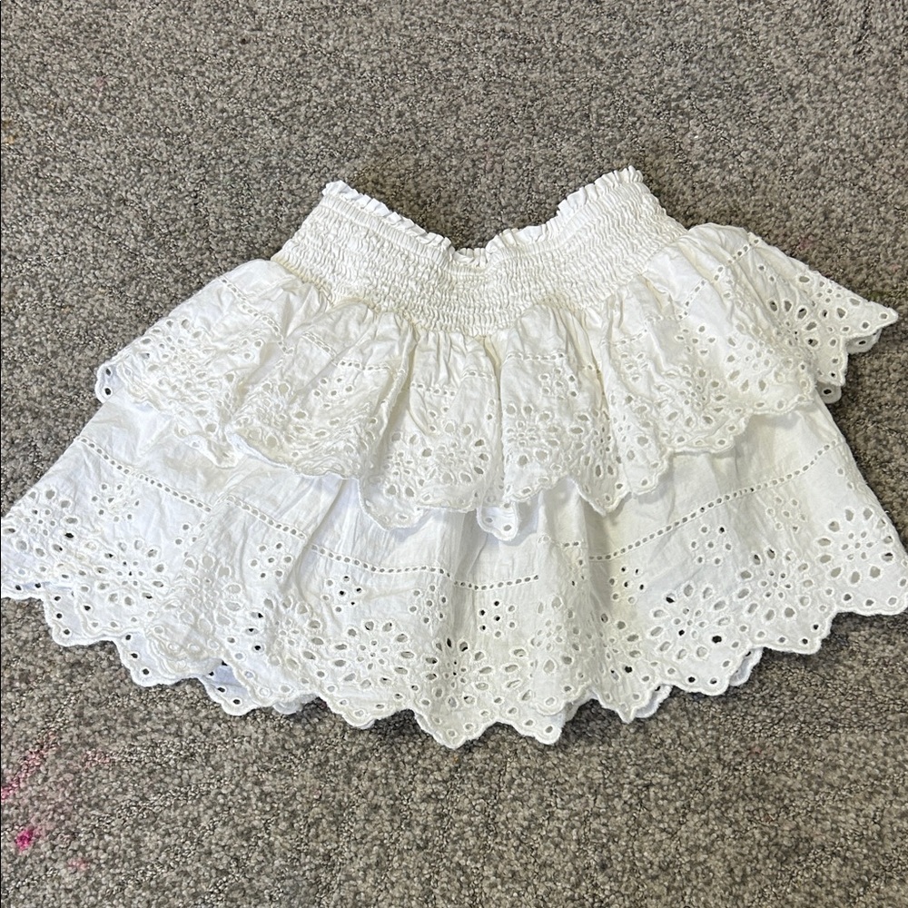 H&M White Eyelet Lace Skirt size 4